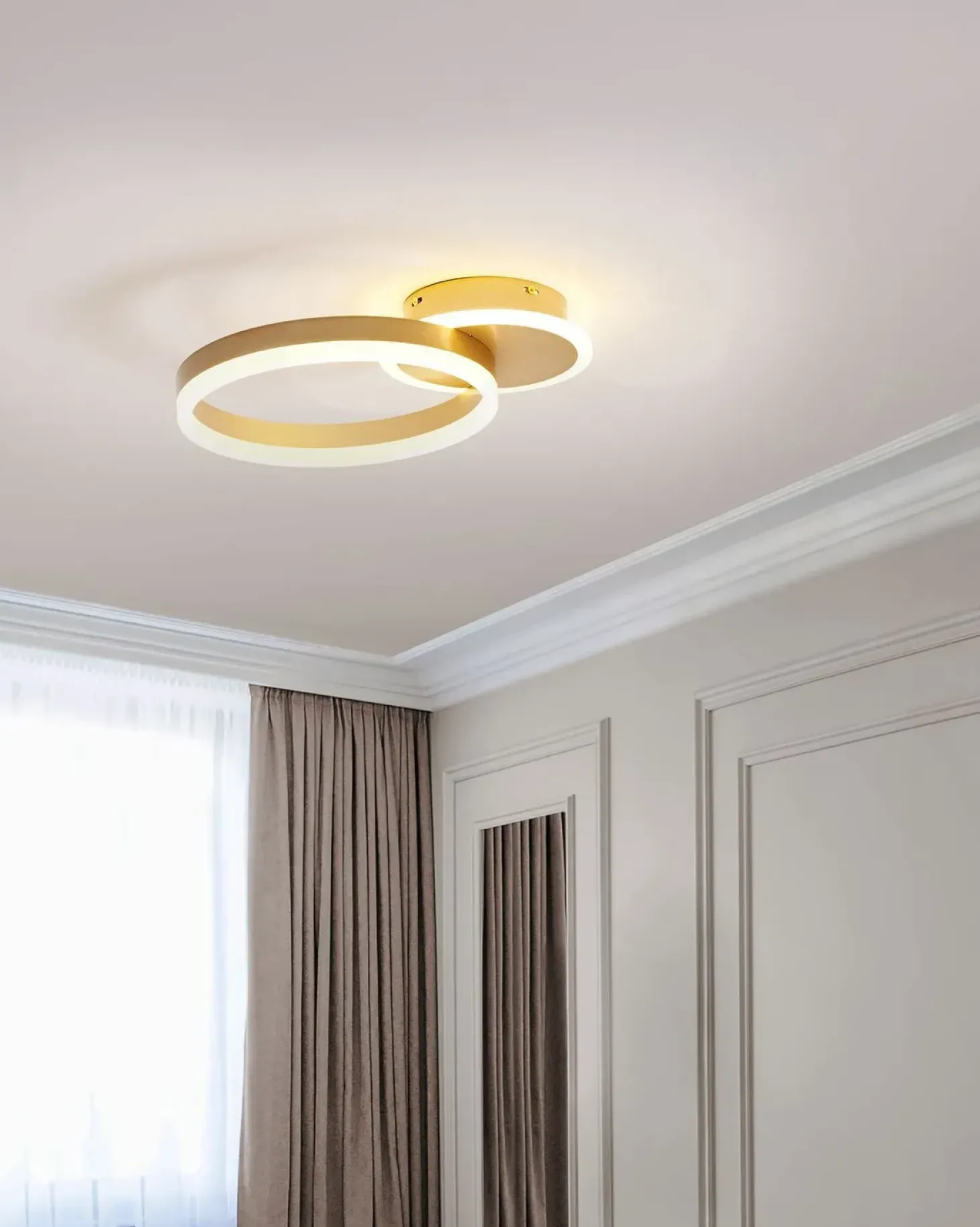 LED loftslampe GLYDE Metal Guld