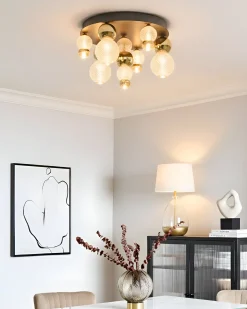 LED loftslampe SORA Glas Guld