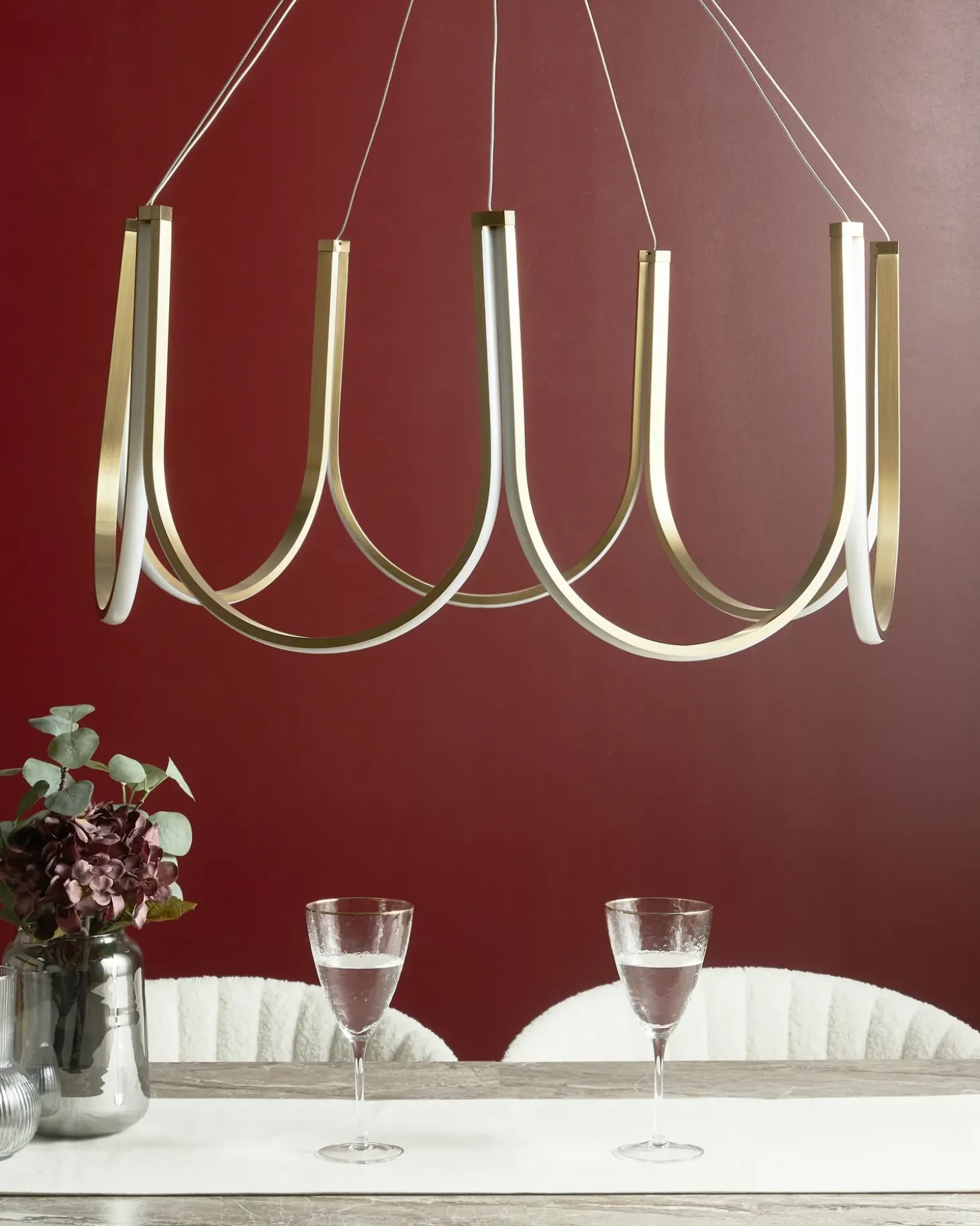 LED lysekrone PERQUENO Metal Guld