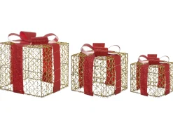 LED LYSEREN Julegaver 20/25/30 cm Guld