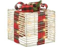 LED MANGEN Julegaver 20/25/35 cm Cremehvid