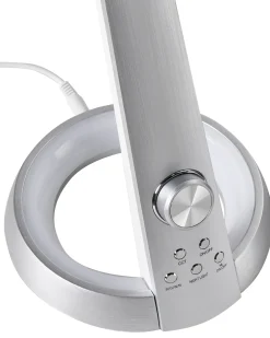 LED skrivebordslampe CANOPUS med USB-port Sølv