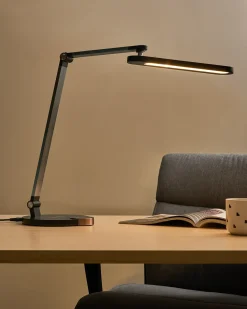 LED skrivebordslampe CAROY Med trådløs oplader Sort
