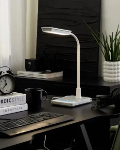 LED skrivebordslampe CENTAURUS Med dæmpning Metal Hvid