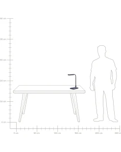 LED skrivebordslampe CENTAURUS Med dæmpning Metal Sort