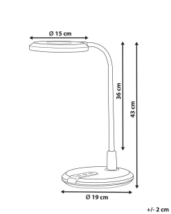 LED skrivebordslampe COLUMBA Justerbar Metal Sort