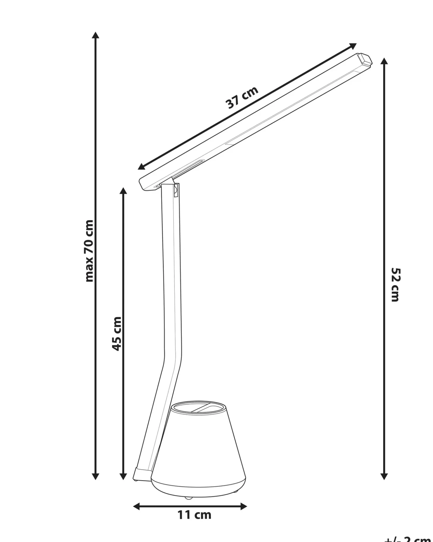 LED skrivebordslampe DENEB Med dæmpning Hvid