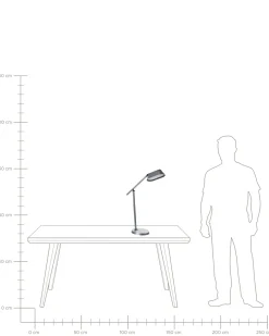 LED skrivebordslampe LEONIS Med dæmpning Grå