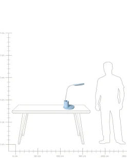 LED skrivebordslampe VELA Med dæmpning Blå