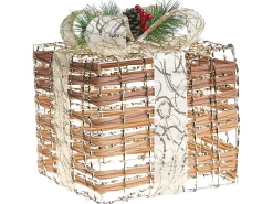 LED TISSO Julegaver 20/25/30 cm Brun