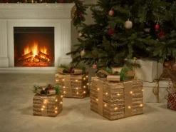 LED TOFTE Julegaver 20/25/30 cm Guld