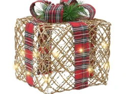 LED VANDET Julegaver 20/25/30 cm Brun