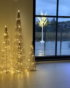 LED VEJLESO Juletræ 40/60/80 cm Guld