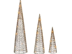 LED VEJLESO Juletræ 40/60/80 cm Guld
