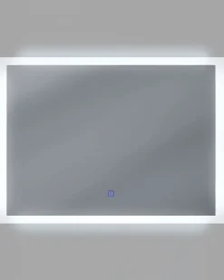 LED-badeværelsesspejl ADOUR 80 cm 60 cm Sølv