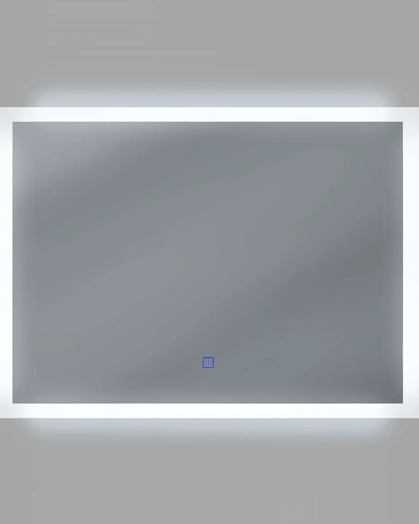 LED-badeværelsesspejl ADOUR 80 cm 60 cm Sølv