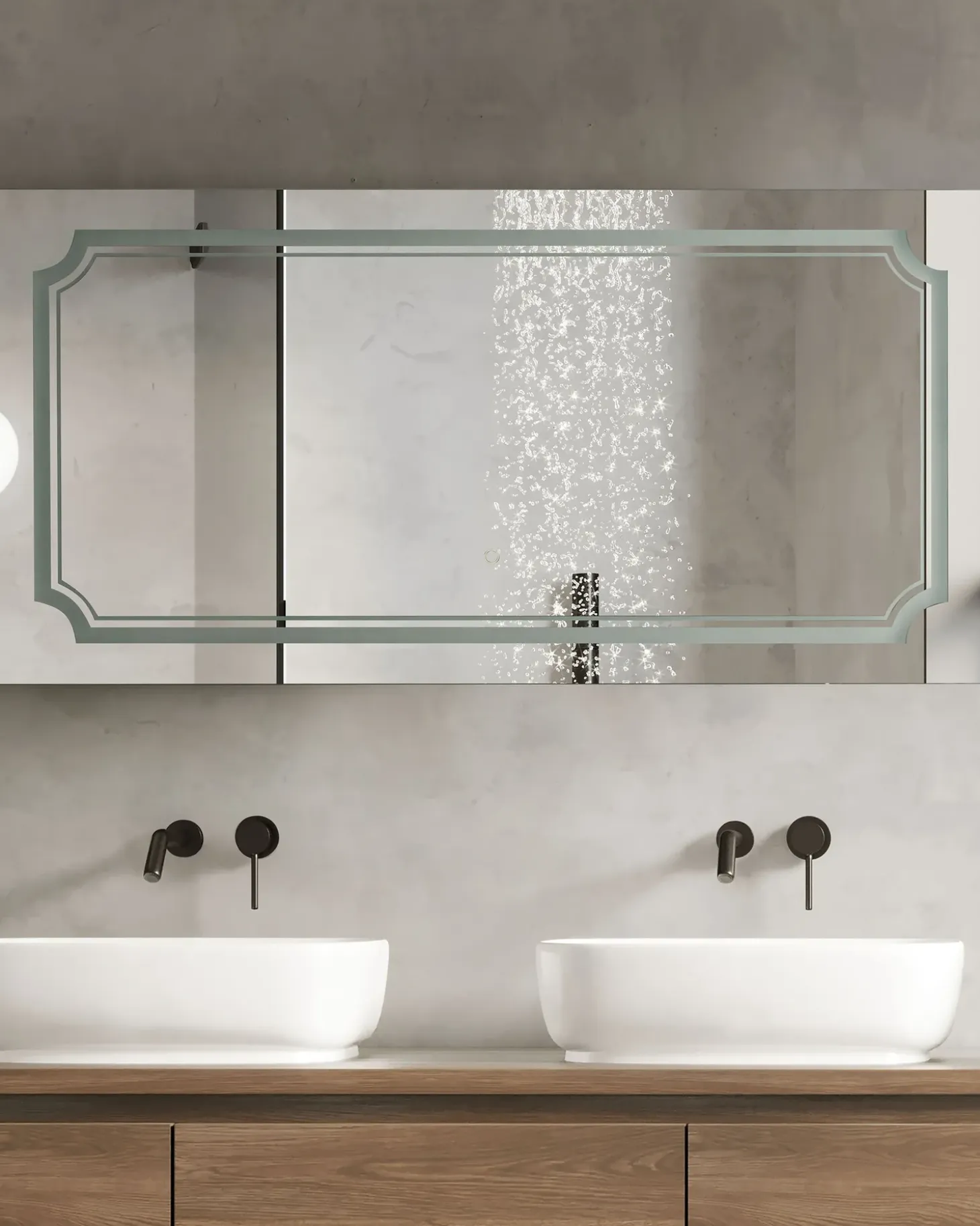 LED-badeværelsesspejl ARROMACHNES 120 cm 60 cm Sølv