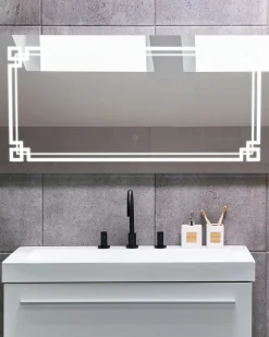 LED-badeværelsesspejl AVRANCHES 120 cm 60 cm Sølv