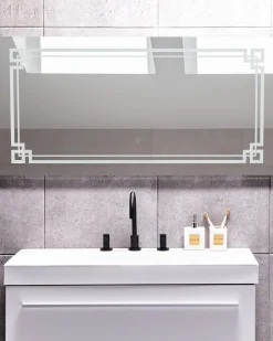 LED-badeværelsesspejl AVRANCHES 120 cm 60 cm Sølv