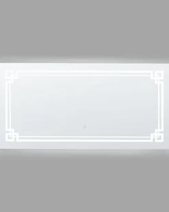 LED-badeværelsesspejl AVRANCHES 120 cm 60 cm Sølv