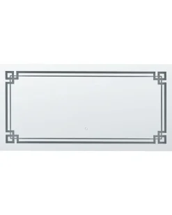 LED-badeværelsesspejl AVRANCHES 120 cm 60 cm Sølv