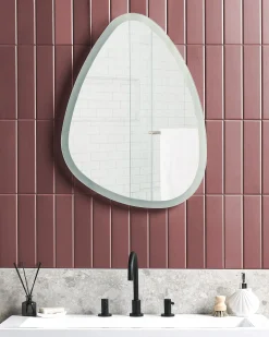 LED-badeværelsesspejl BETHUNE 58 cm 78 cm Sølv