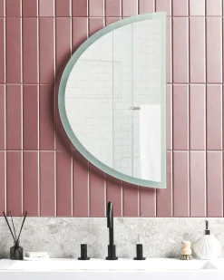 LED-badeværelsesspejl BEZONS 49 cm 80 cm Sølv