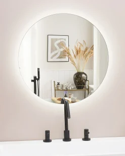 LED-badeværelsesspejl CALLAC 60 cm 60 cm Sølv