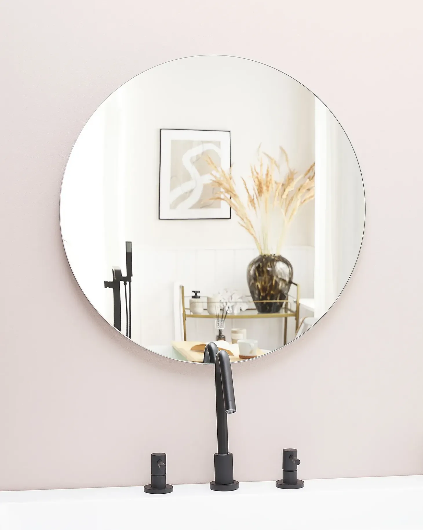 LED-badeværelsesspejl CALLAC 60 cm 60 cm Sølv
