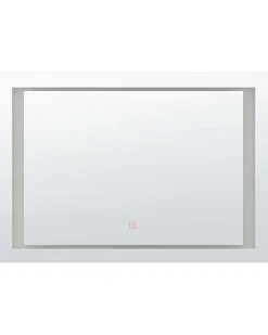 LED-badeværelsesspejl EYRE 80 cm 60 cm Sølv