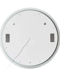 LED-badeværelsesspejl FIXIN 80 cm 80 cm Med indbygget Bluetooth-højttaler Sølv