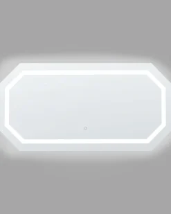LED-badeværelsesspejl LOCMARIAQUER 120 cm 60 cm Sølv