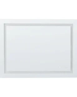LED-badeværelsesspejl PRENOIS 80 cm 60 cm Sølv