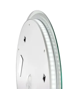 LED-badeværelsesspejl TANAY 60 cm 60 cm Med indbygget Bluetooth-højttaler Sølv