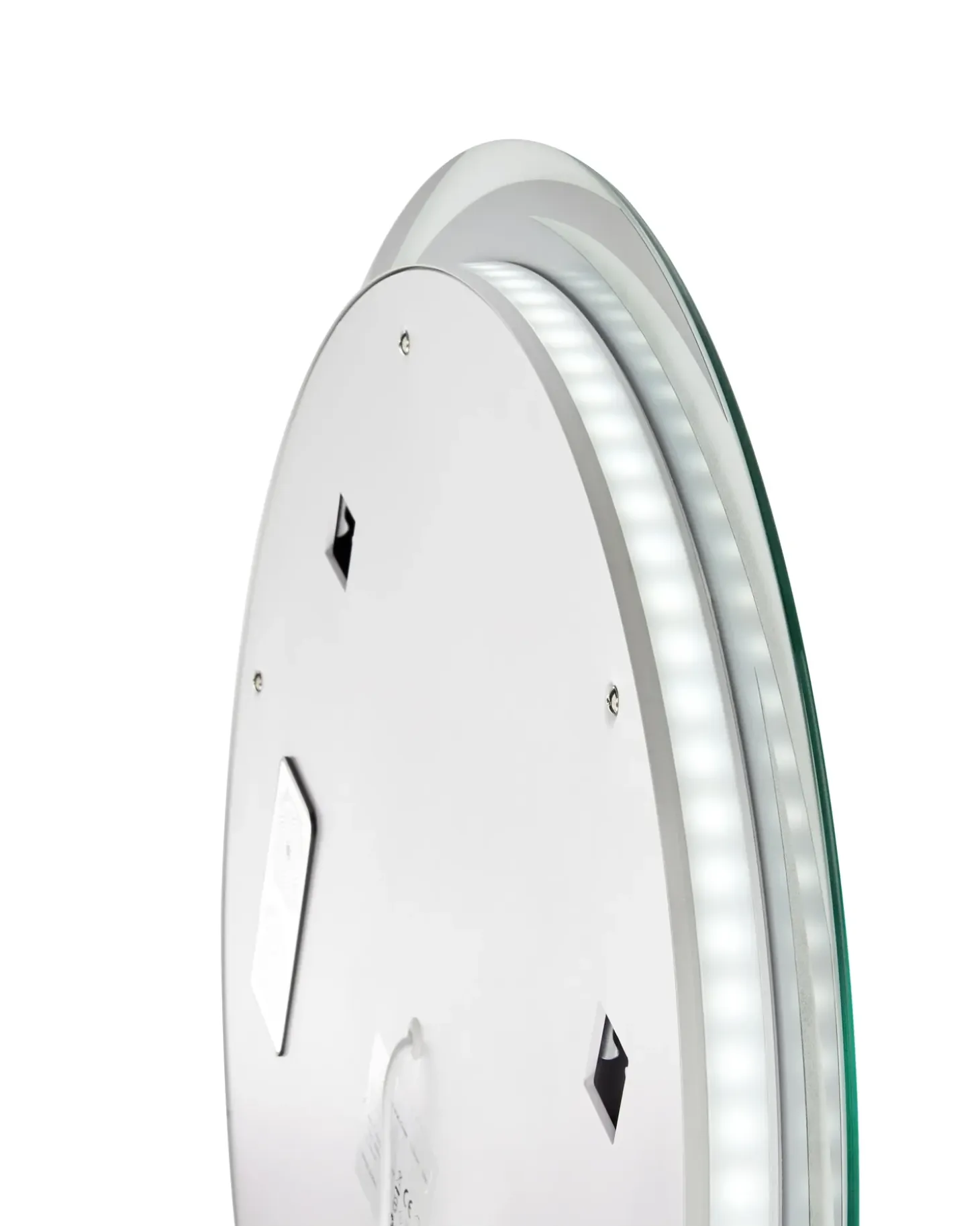 LED-badeværelsesspejl TANAY 60 cm 60 cm Med indbygget Bluetooth-højttaler Sølv