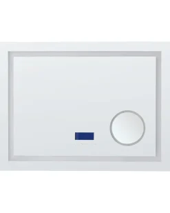 LED-badeværelsesspejl THAIX 80 cm 60 cm Sølv
