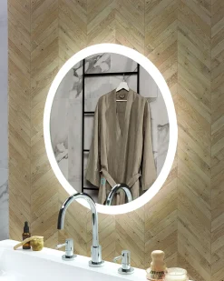 LED-badeværelsesspejl YSER 58 cm 58 cm Sølv