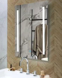 LED-badeværelsesspejl MARTINET 60 cm 80 cm Sølv