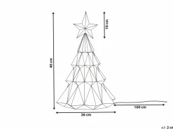 LED dekoration UNUKA Juletræ 40 cm Multifarvet