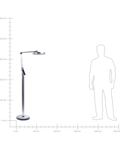 LED-gulvlampe CARINA Med dæmpning Metal Sølv