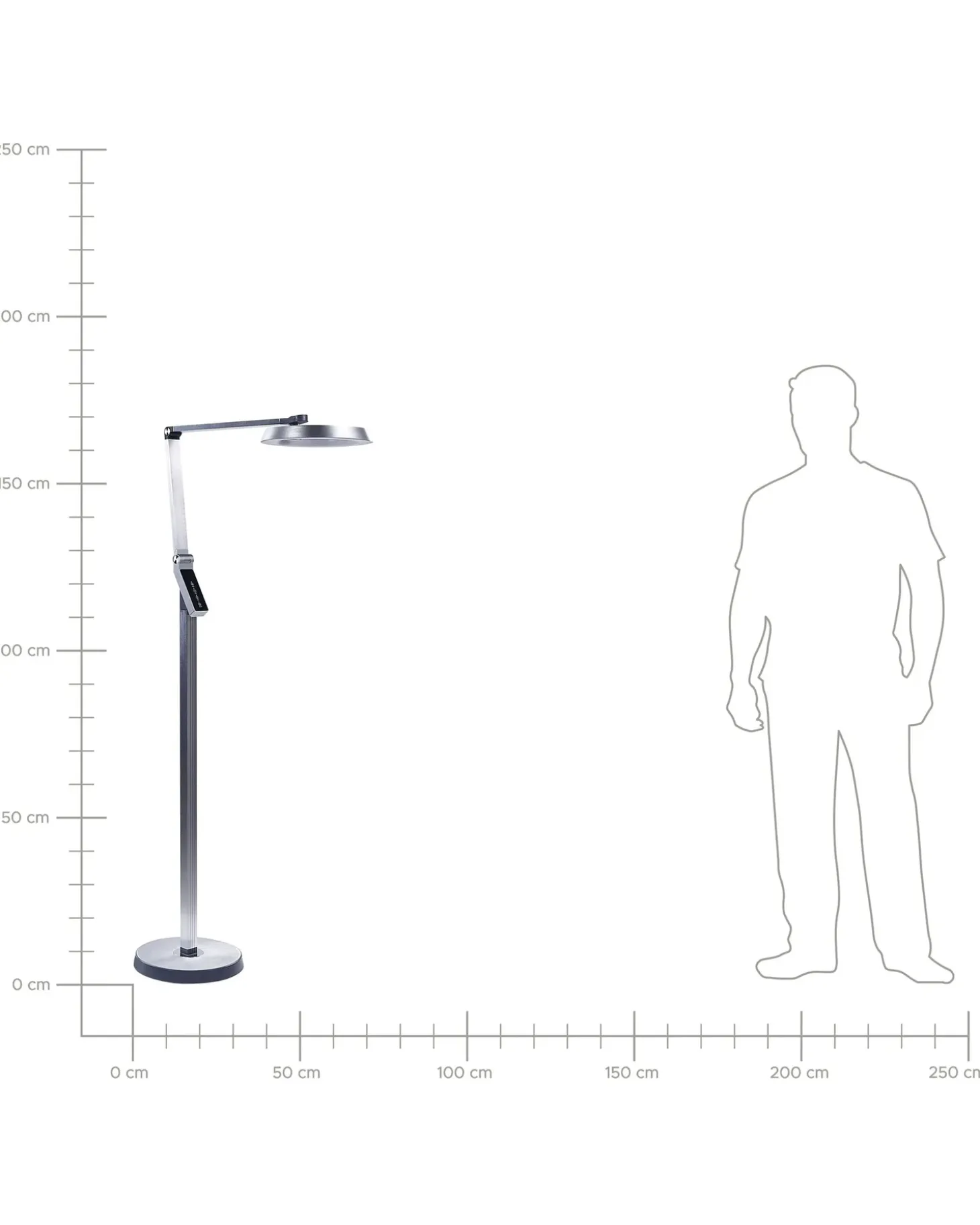 LED-gulvlampe CARINA Med dæmpning Metal Sølv