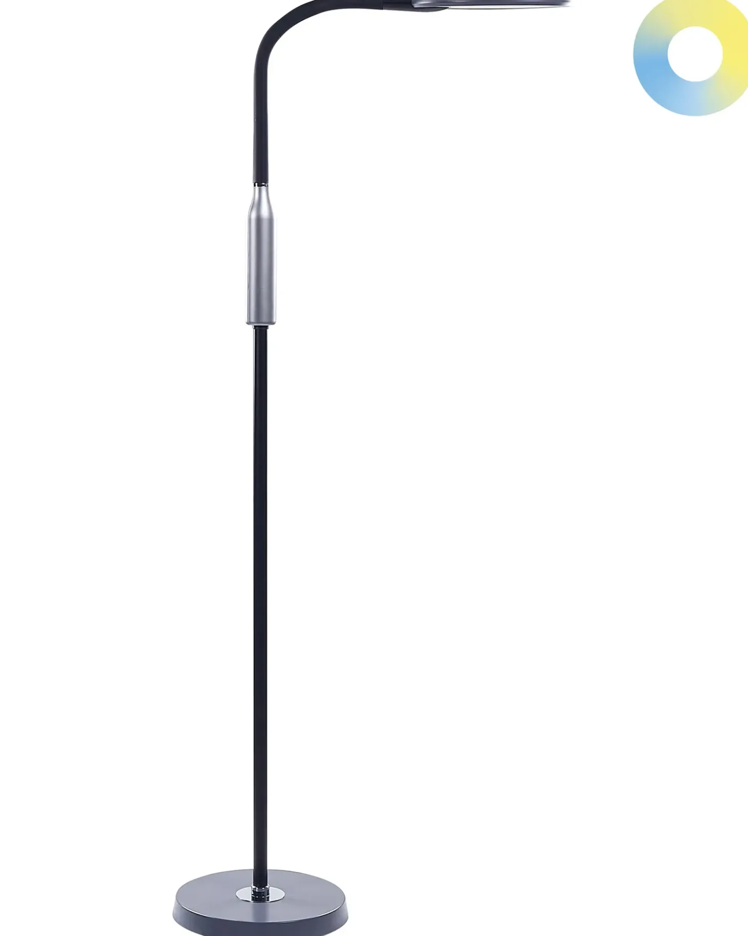 LED-gulvlampe CASSIOPEIA Med dæmpning Metal Sort