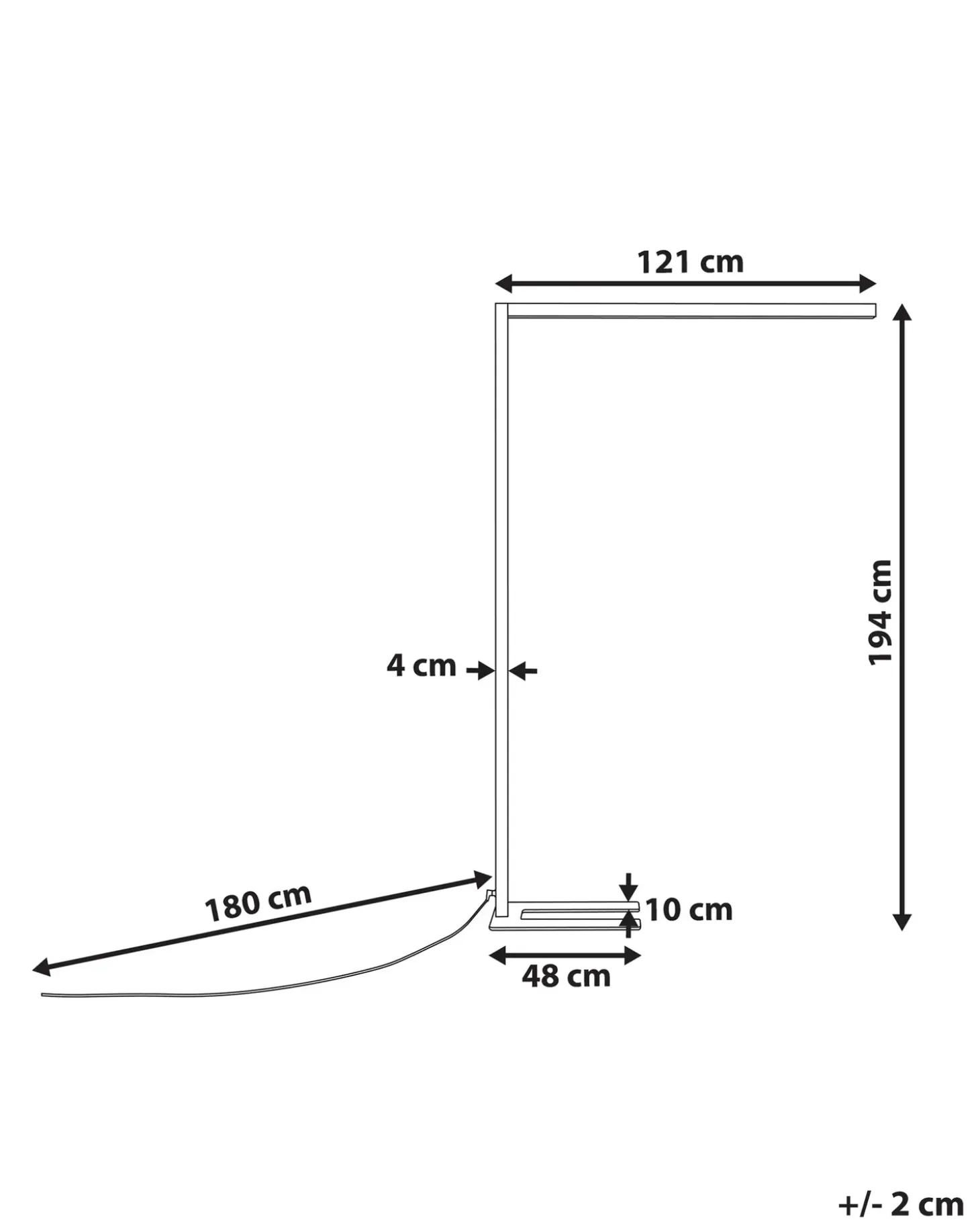 LED-gulvlampe MENSA Med bevægelsessensor Metal Sort