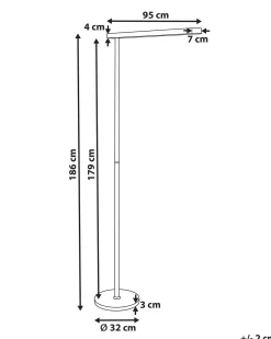 LED-gulvlampe PERSEUS Metal Hvid