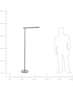 LED-gulvlampe PERSEUS Metal Sølv