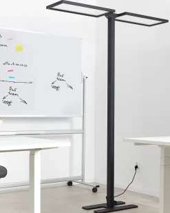 LED-gulvlampe SCULPTOR Med bevægelsessensor Metal Sort