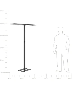 LED-gulvlampe SCULPTOR Med bevægelsessensor Metal Sort