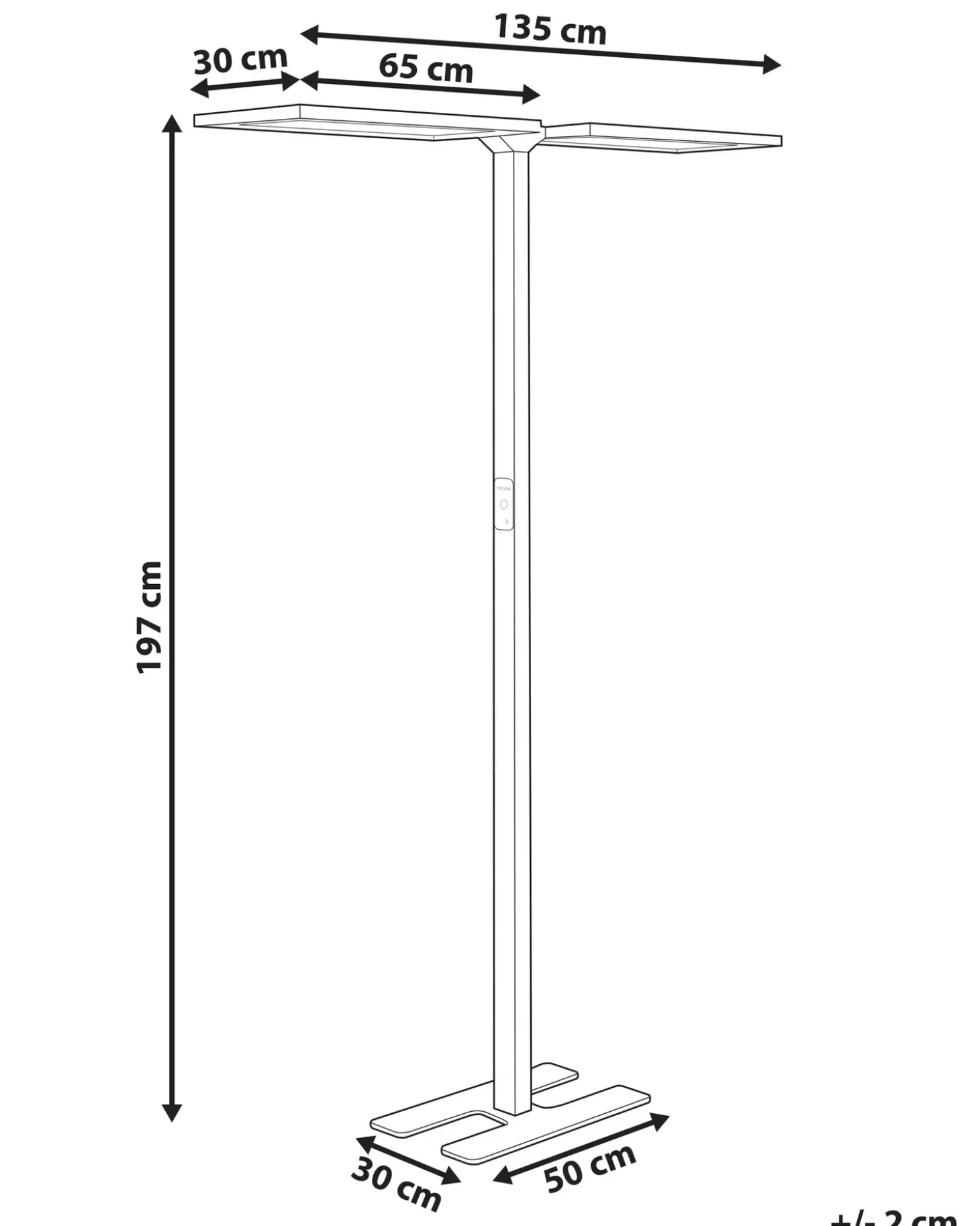 LED-gulvlampe SCULPTOR Med bevægelsessensor Metal Sort