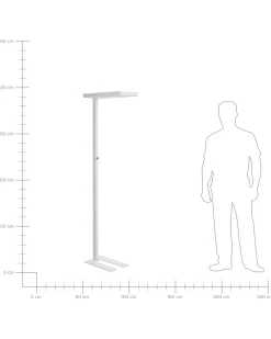 LED-gulvlampe TAURUS Med dæmpning Metal Hvid