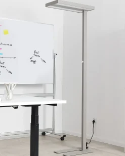LED-gulvlampe TAURUS Med dæmpning Metal Sølv